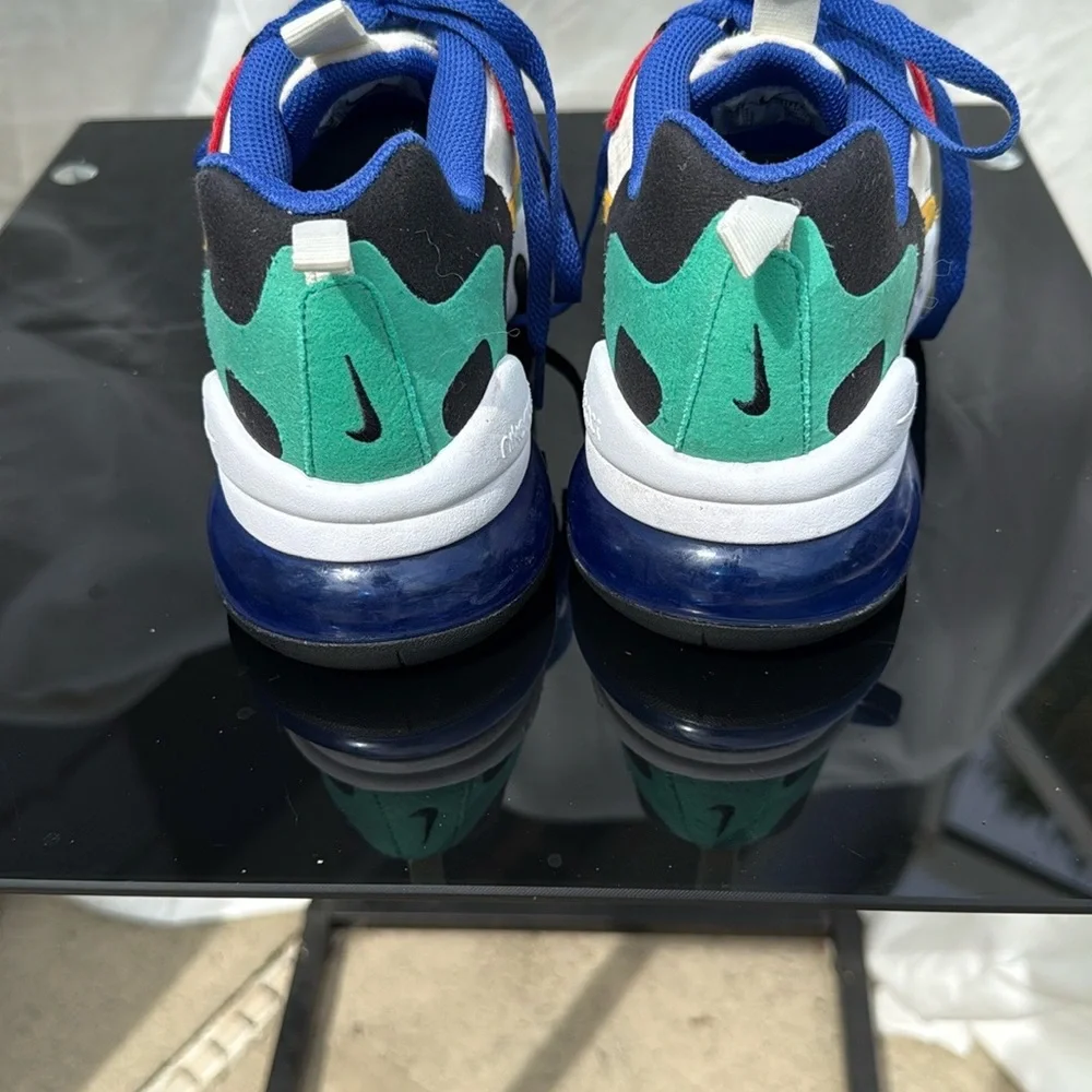 Nike Kids Sneakers Nike AirMax 270 React- Red, Blue, Green, Yellow, Black, White - Picture 6 of 9